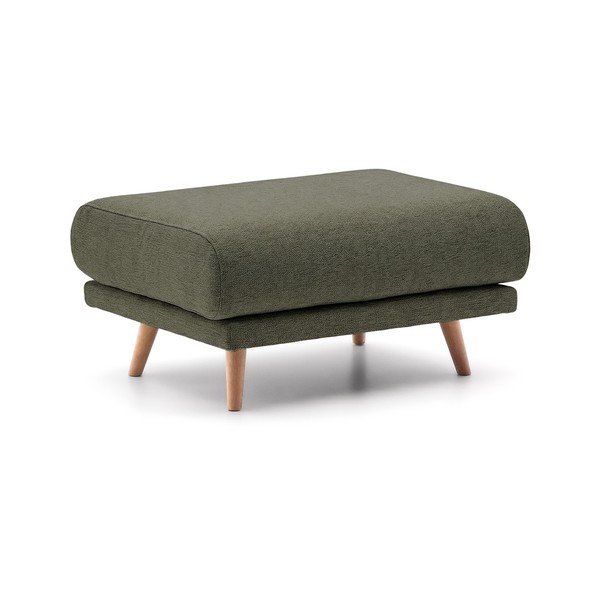 Zaļš kāju soliņš no šenila auduma Karin – Kave Home-image-2