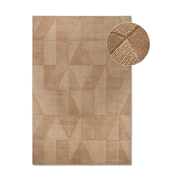 Bēšs ar rokām darināts vilnas paklājs 80x150 cm Ursule – Villeroy&Boch