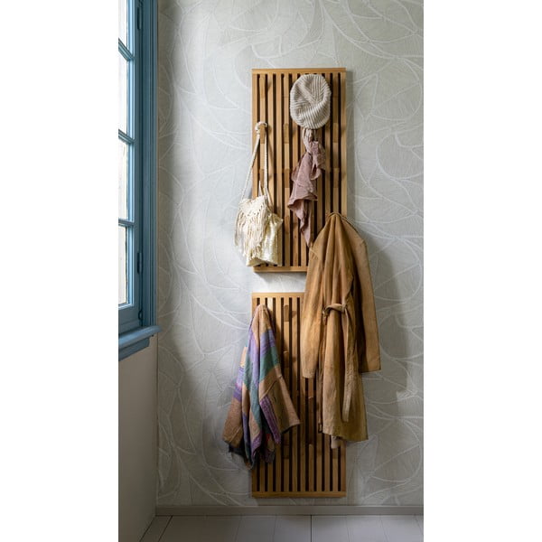 Dabīga toņa ozola masīvkoka sienas pakaramais 46x100x8 cm Parco – Spinder Design-image-3