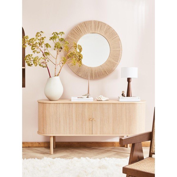 Sienas spogulis ar metāla rāmi Westwing Collection Citra, ø 90 cm-image-1