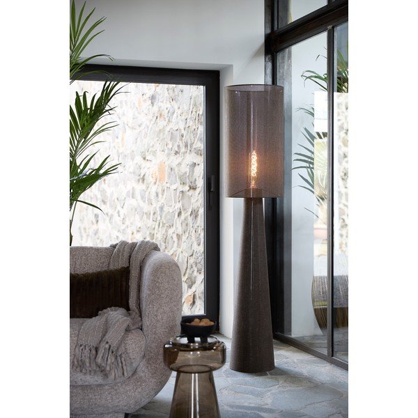 Brūna stāvlampa ar auduma abažūru (augstums 180 cm) Micky – Light & Living-image-1
