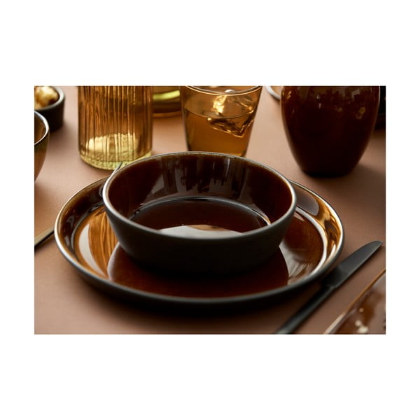 Melns/dzintara dzeltens akmensmasas šķīvis ø 27 cm Gastro Black/Amber – Bitz-image-1