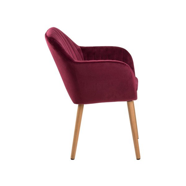 Actona Emilia Vic bordo sarkans ēdamistabas krēsls-image-2