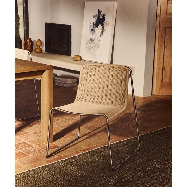 Bēšs dārza krēsls Tavari – Kave Home-image-1