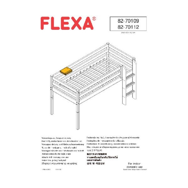 Balts piekaramais planšetdatora turētājs bērnu gultai Flexa White-image-1