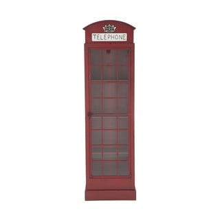 Sarkana dzelzs vitrīna Mauro Ferretti London Telephone Booth, augstums 180 cm