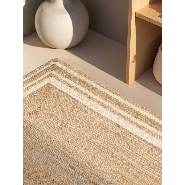 Krēmkrāsas/dabīga toņa divpusējs/ar rokām darināts džutas paklājs 120x170 cm Jutta – Hanse Home-image-2