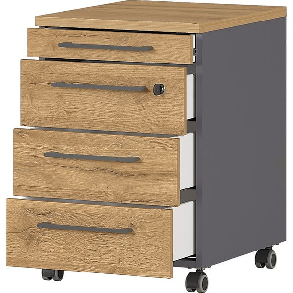 Antracīta pelēks skapis ar ozolkoka imitāciju 42x61 cm Agenda – Germania-image-1