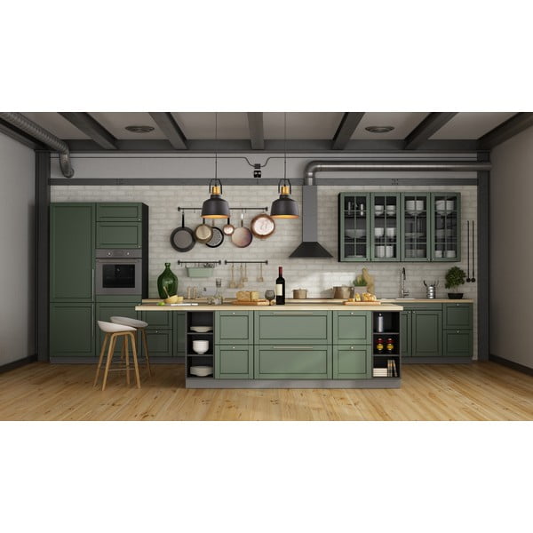 Melna/zelta krāsas piekaramā lampa ar metāla abažūru ø 22 cm Monroe – GTV-image-1