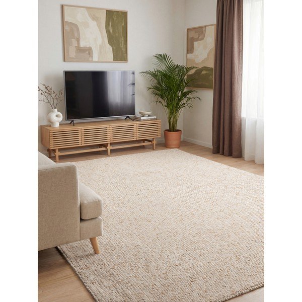 Krēmkrāsas mazgājams paklājs 200x290 cm Rocco Cream – Elle Decoration-image-1