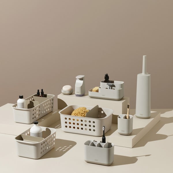 Bēšs plastmasas zobu birstes statīvs EasyStore – Joseph Joseph-image-3