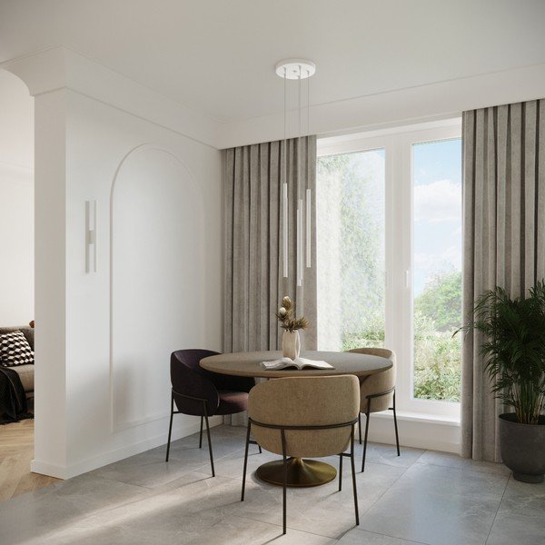 Balta metāla piekaramā lampa ø 25 cm Fideus – Sollux-image-1