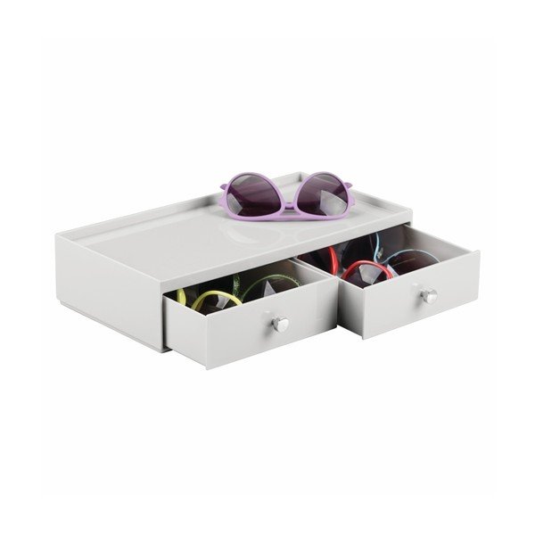 Balts organizators ar 2 atvilktnēm InterDesign Desk-image-3