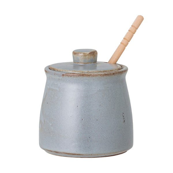 Zils keramikas medus trauks ar karoti Bloomingville Masami, 350 ml