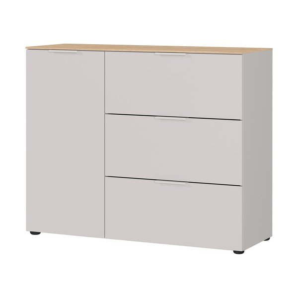 Krēmkrāsas matēts skapītis 109x98x40 cm Savoca – Germania-image-3