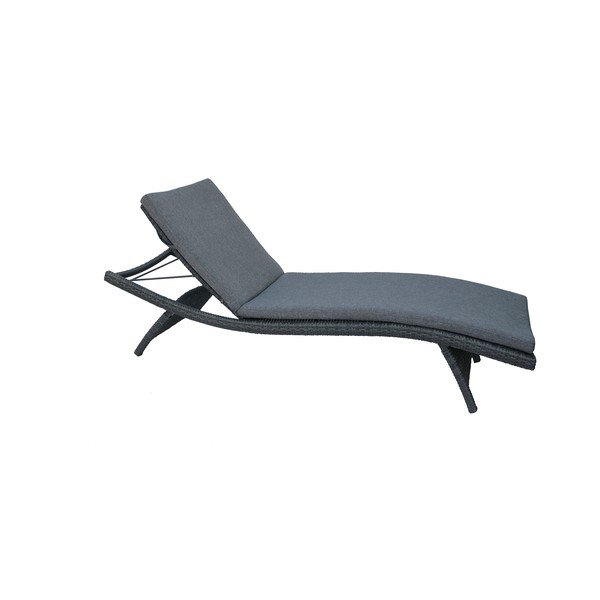 Tumši pelēks dārza atpūtas krēsls no mākslīgās rotangpalmas Charlotte – Rojaplast-image-1