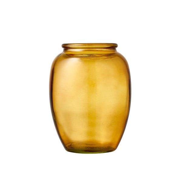 Dzeltena stikla vāze Bitz Kusintha, ø 10 cm