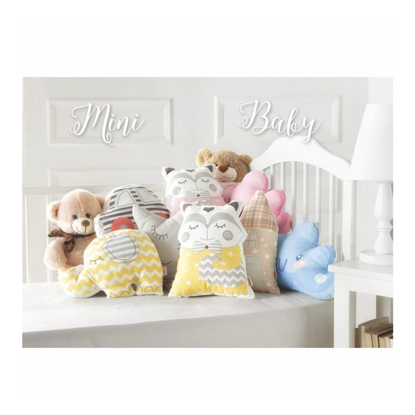 Dzeltens bērnu spilvens ar kokvilnu Mike & Co. NEW YORK Pillow Toy Smart Cat, 23 x 33 cm-image-2