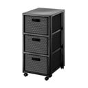 Antracīta pelēks plastmasas vannas istabas plaukts 32,5x71 cm Country – Rotho