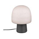 Melnbalta galda lampa ar stikla abažūru (augstums 27 cm) Steen – Trio