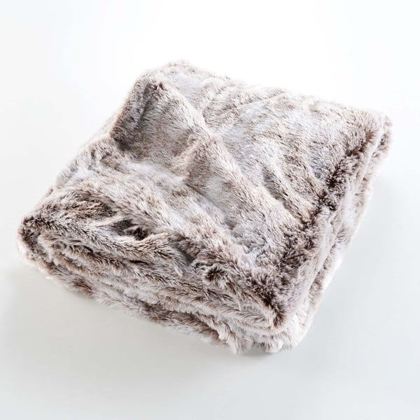 Brūns pleds no mākslīgās kažokādas 180x220 cm Antartic – douceur d'intérieur