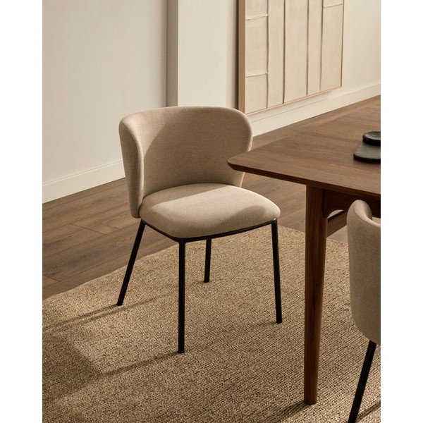 Bēšs ēdamistabas krēsls Ciselia – Kave Home-image-1