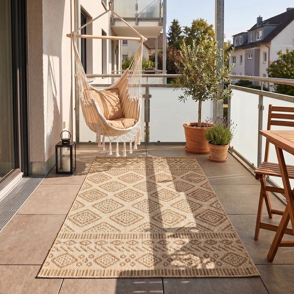 Bēšs iekštelpu un āra paklājs 80x150 cm Mira 1452 – Ayyildiz Carpets-image-1