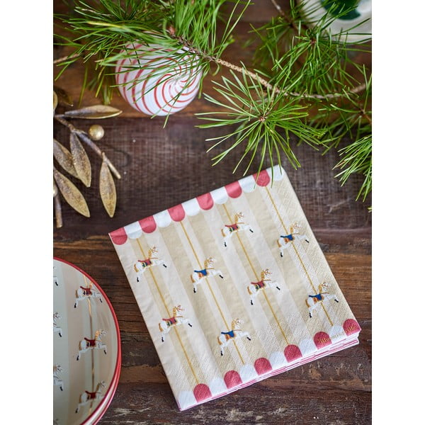 Papīra salvetes (20 gab.) 33x33 cm Merry-go-round – Bloomingville-image-1