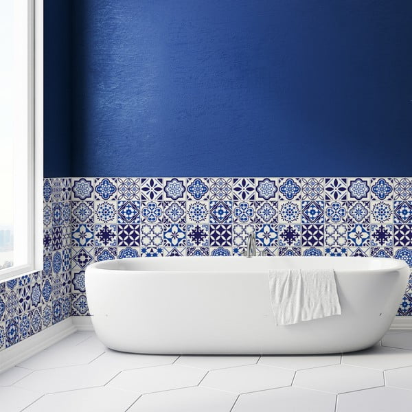 24 sienu uzlīmju komplekts Ambiance Decals Tiles Eusebio, 10 x 10 cm-image-3