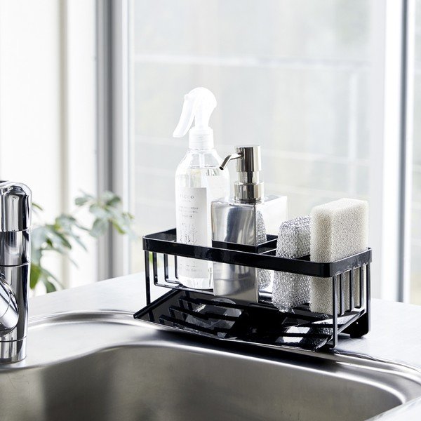 Melns metāla mazgāšanas līdzekļu turētājs Tower – YAMAZAKI-image-2