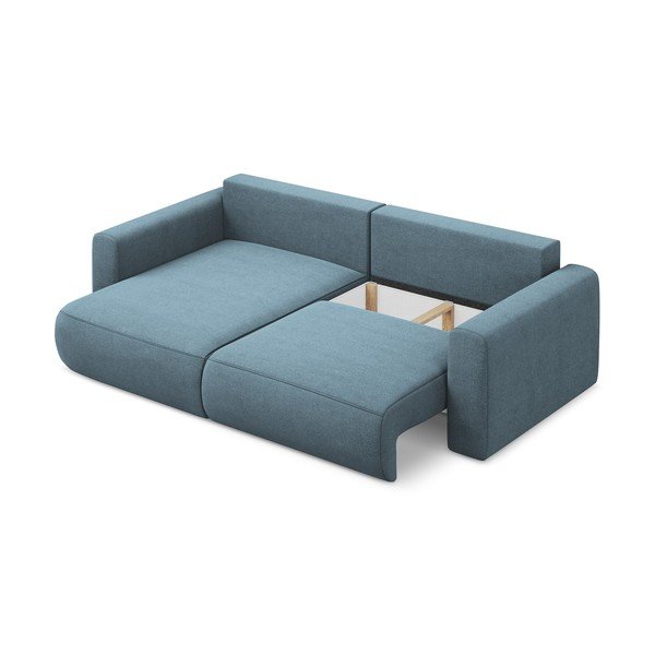 Gaiši zils salokāms/ar uzglabāšanas vietu stūra dīvāns (ar kreiso stūri/ar zvilni) Kapua – Makamii-image-3