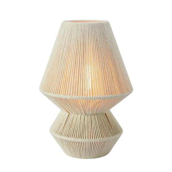 Dabīga toņa galda lampa ar auduma abažūru (augstums 34 cm) Razzo – Markslöjd