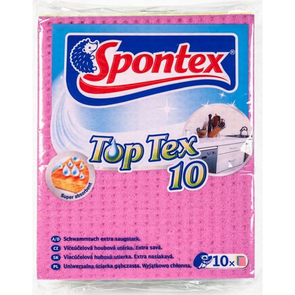 Daudzfunkcionāls sūkļa veida audums Spontex Top Tex, 8 x 10 gab.