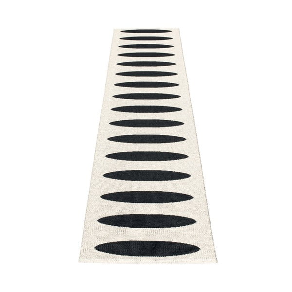 Melns iekštelpu un āra celiņa paklājs 70x300 cm Ella Black – Pappelina-image-2