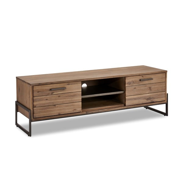 Brūns akācijas masīvkoka TV galdiņš Furnhouse Mallorca-image-2