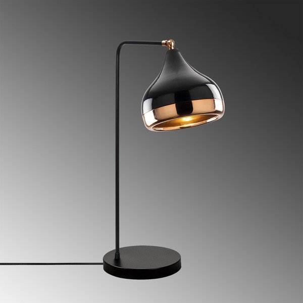 Galda lampa melnā un vara krāsā Opviq lights Yildo-image-1