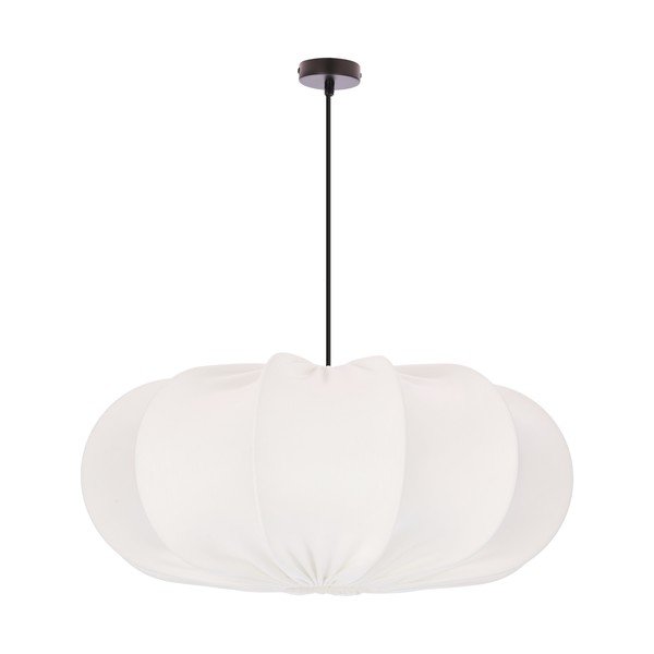 Balta piekaramā lampa ar auduma abažūru ø 52 cm Cafee – Candellux Lighting-image-4