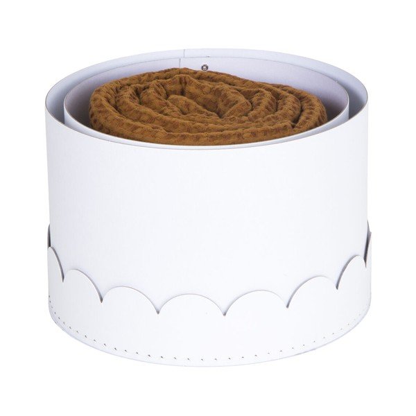 Baltas kartona uzglabāšanas kastes (2 gab.) ar vāku ø 26x17,5 cm Wilma Paper Laminate – Bigso-image-3