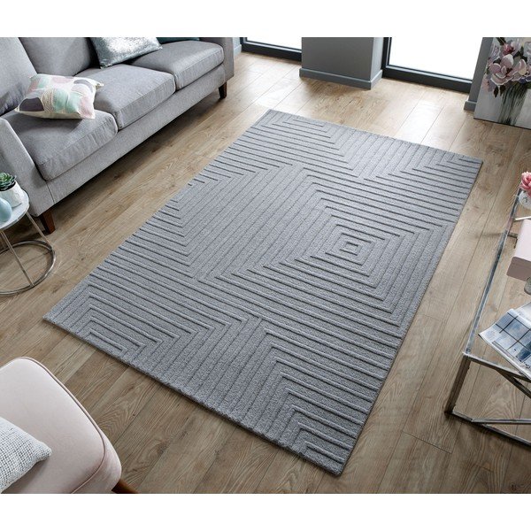 Pelēks vilnas paklājs Flair Rugs Estela, 160 x 230 cm-image-4