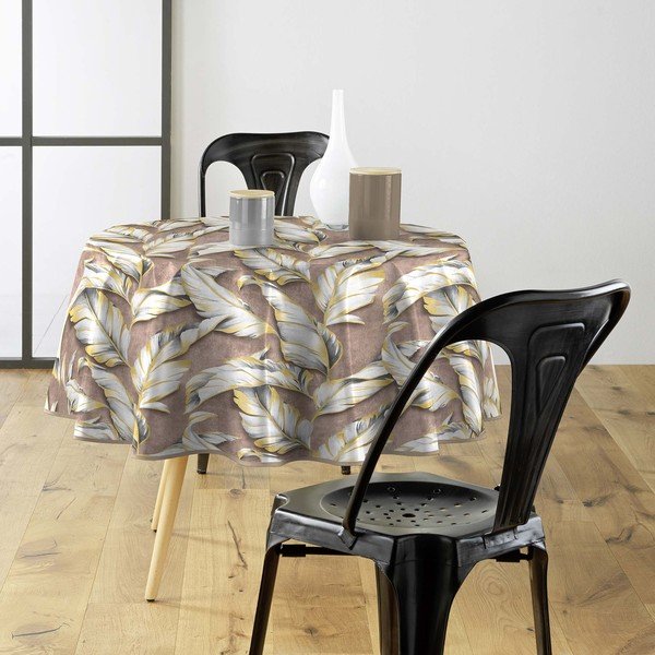 Ar mitru drānu noslaukāms galdauts ø 160 cm Ebany – douceur d'intérieur-image-1