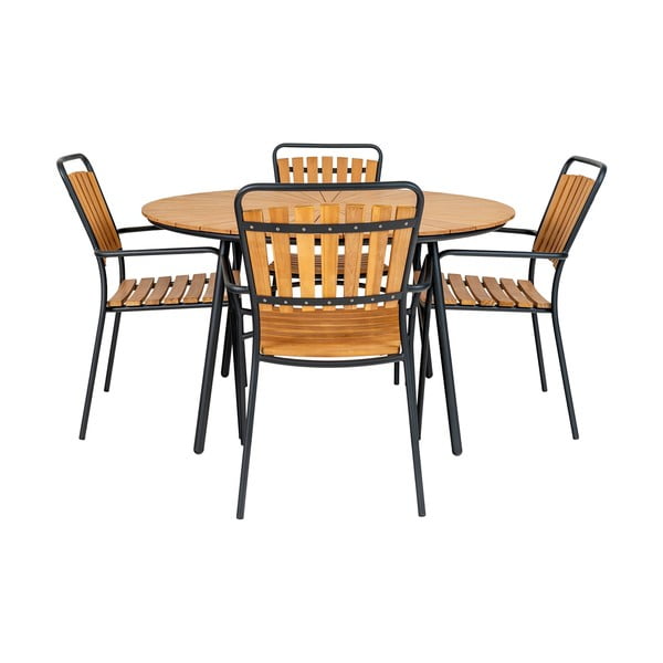 Tīkkoka masīvkoka apaļš dārza ēdamgalds ø 130 cm Cleveland – House Nordic-image-3