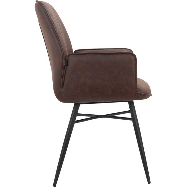 Brūni polsterēti ēdamistabas krēsli (2 gab.) Anzo – Støraa-image-3