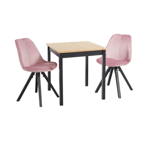 Ēdamistabas komplekts ar Sydney galdu un rozā Dima krēsliem Bonami Essentials