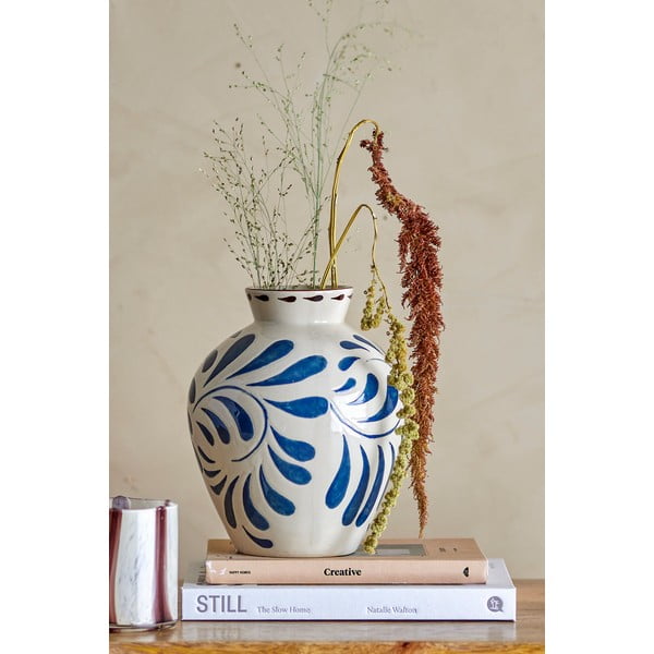 Krēmkrāsas māla vāze (augstums 24 cm) Heikki – Bloomingville-image-1