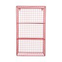 Sarkans daudzlīmeņu tērauda sienas plaukts 60 cm Reja – PT LIVING