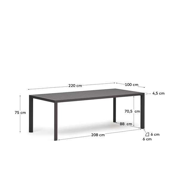 Dārza ēdamgalds 100x220 cm Culip – Kave Home-image-4