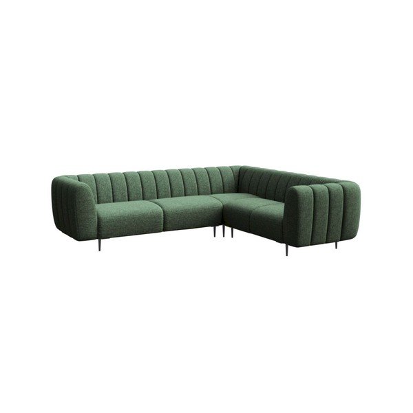 Tumši zaļš stūra dīvāns (ar labo stūri/L veida) Shel – Ghado-image-2