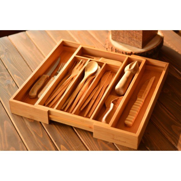 Bambusa galda piederumu organizators Bambum Casilias, 25,5 x 35,5 cm-image-1