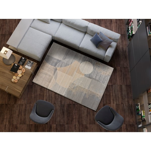 Pelēks/bēšs paklājs 133x190 cm Edel – Universal-image-1