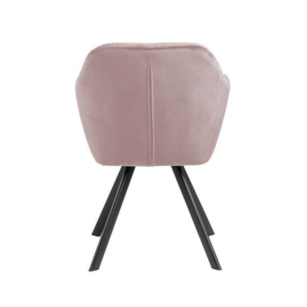 Gaiši rozā polsterēts ēdamistabas krēsls ar roku balstiem Lola – Actona-image-2